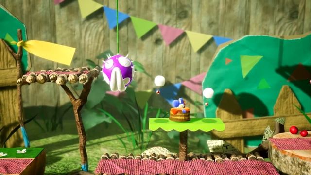 Yoshi's Crafted World Gameplay Walkthrough - Episode 11 - Acorn Forest! Spike The Piranha Boss!
