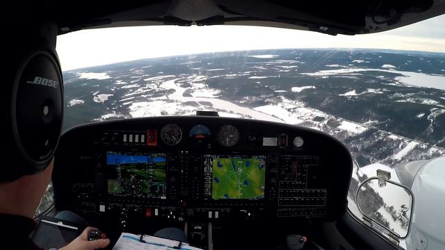 DA42-VI SE-MLR Landing at Hagfors ESOH R18 ILS approach