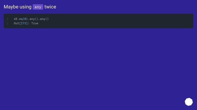 Check if dataframe has a zero element смотреть онлайн