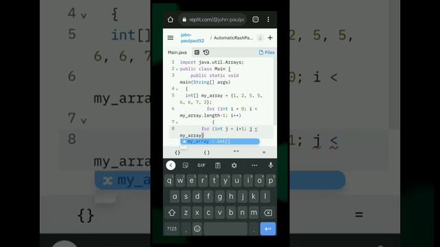 Java Program to find the Duplicate values of an array of integer values. смотреть онлайн