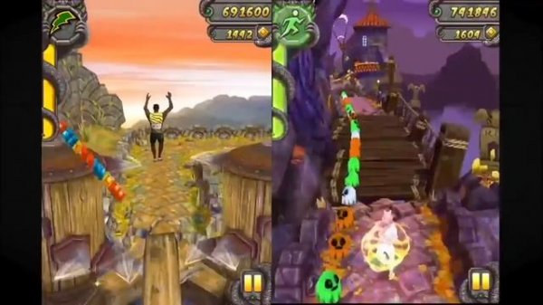 REVERSE GAMEPLAY | Temple Run 2 VS Temple Run Brave VS Temple Run Oz | All Maps, Multiple