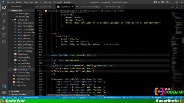 127. Actualización de Gestión usuario, parte 7- Sistema Farmacia PHP JS MYSQL HTML CSS смотреть онлайн