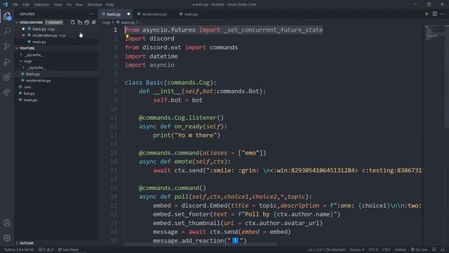 How to make Discord Bot || Making POLL command смотреть онлайн