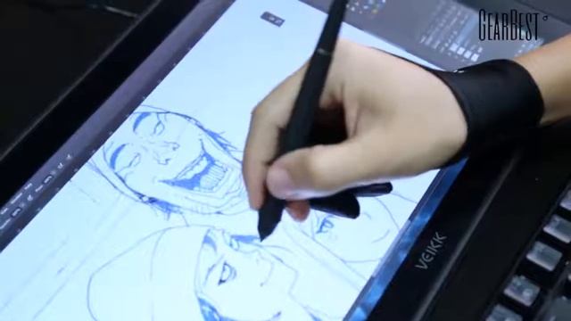 VEIKK VK1560 15.6 inch Digital Tablet LCD IPS Drawing Monitor смотреть онлайн