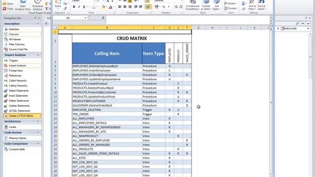 How to Generate a CRUD Matrix with Visual Expert for Oracle Database Code смотреть онлайн