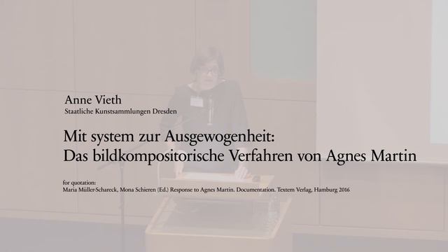 Symposium "Response to Agnes Martin" [Video 07: Anne Vieth] смотреть онлайн