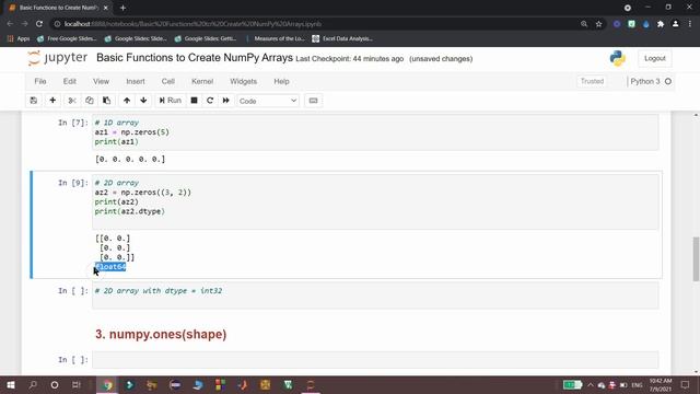 Basic Functions to Create NumPy Arrays смотреть онлайн
