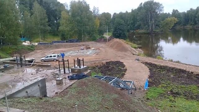 Вытегра. Вологодская область. Вид со смотровой площадки на набережной р. Вытегра. Август 2019 смотреть онлайн