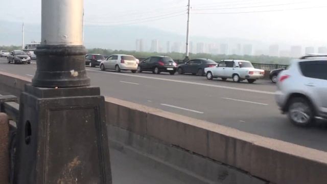 Енисей. Вид с Коммунального моста, Красноярск. смотреть онлайн