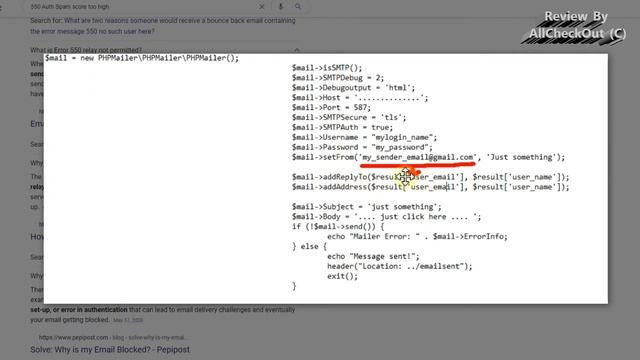 Smtp Error: Data End Command Failed: 550 Auth Spam Score Too High [SOLVED] смотреть онлайн