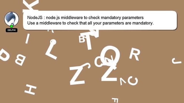 NodeJS : node.js middleware to check mandatory parameters смотреть онлайн