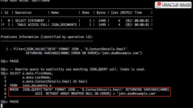 Indexing JSON Data in Oracle Database 12c смотреть онлайн