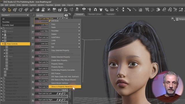 Tweaking a Genesis 9 Eye Controller in Daz Studio смотреть онлайн