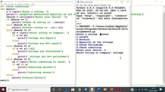 Execution of string operations python program[part2] смотреть онлайн
