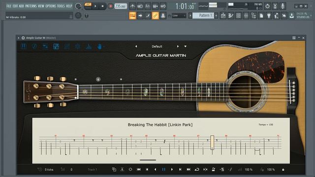 Breaking The Habit Linkin Park Acoustic Cover [FL Studio Realistic Guitar Tab] смотреть онлайн