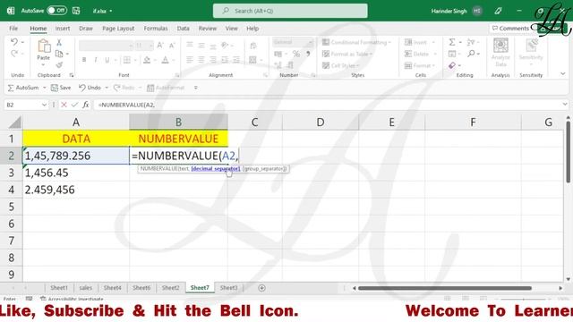 NUMBERVALUE function in Excel | How to use NUMBERVALUE Formula in Excel with Examples in Hindi смотреть онлайн