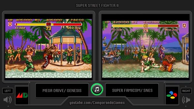 [0★] Super Street Fighter II (Sega Genesis vs SNES) Side by Side Comparison (Dual Longplay) смотреть онлайн