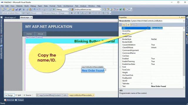 how to make blinking button in asp.net c# | Add blinking button in web page | swift learn смотреть онлайн