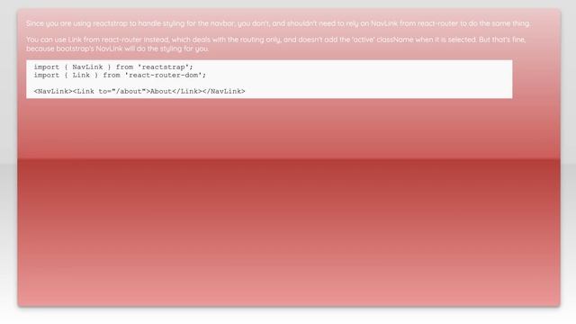 Reactstrap and React-router 4.0.0-beta.6 - active NavLink смотреть онлайн