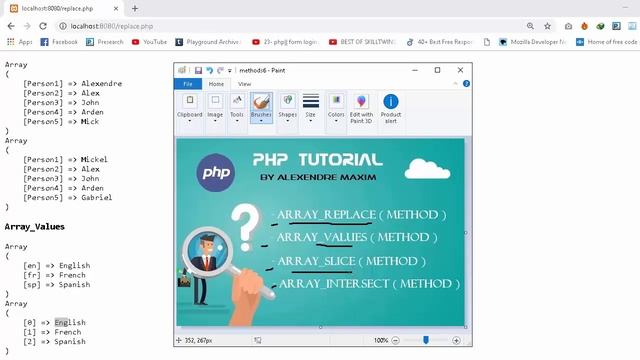 PHP Tutorial #08 Array Methods ( Array_Replace, Array_Values, Array_Slice and Array_Intersect ) смотреть онлайн
