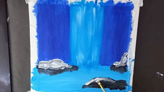 Create Waterfall On Canvas | Painting For Kids | DIY смотреть онлайн