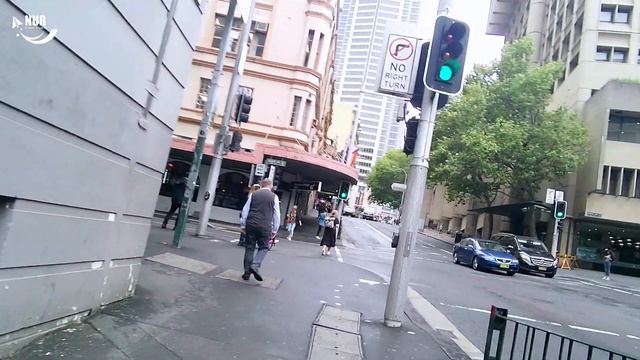 Sydney City in AUSTRALIA- Walking with Head Mounted 4K Video Camera. смотреть онлайн