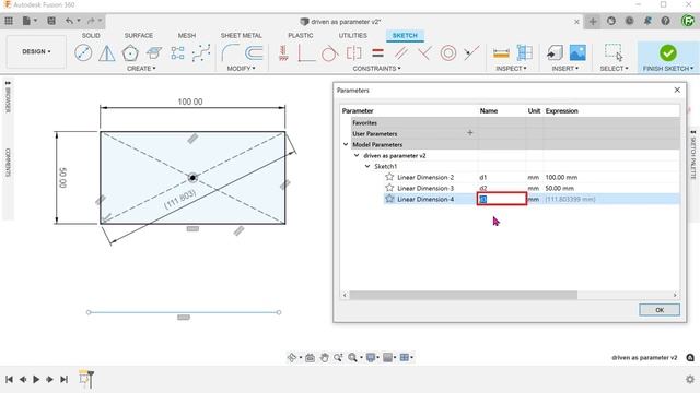 Fusion 360 | Driven Dimension as Parameter смотреть онлайн