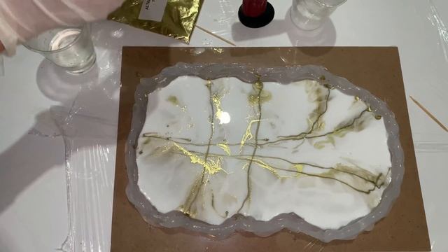 Epoksi Tepsi Yapımı - Free Form Epoxy Resin Tray - DIY