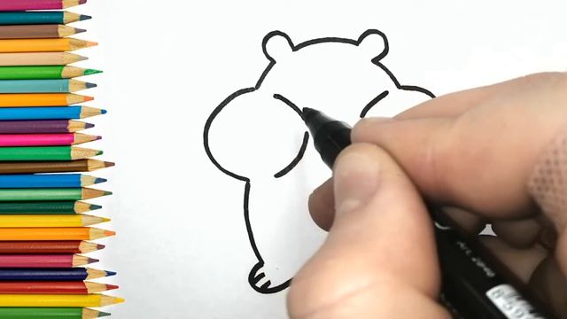 КАК нарисовать радостного ХОМЯЧКА / Рисунки для срисовки смотреть онлайн