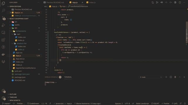 React Shopping cart App HackerRank Test #05 смотреть онлайн
