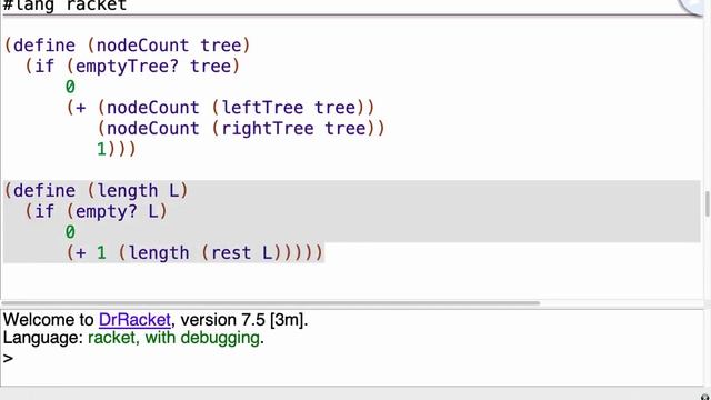 Writing nodeCount/size for a BST in Java and Racket смотреть онлайн