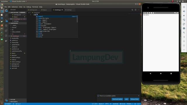 Tutorial React Native - 03 Apa itu Props смотреть онлайн