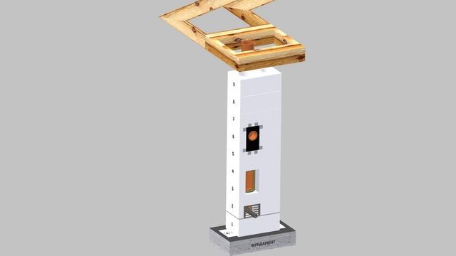 3D- анимация сборки дымохода выполненное средствами Autodesk Inventor смотреть онлайн