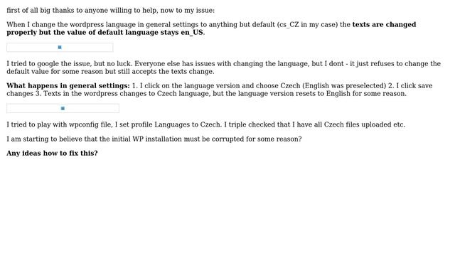 Unable to change default language in wordpress - it changes texts to my language, but default... смотреть онлайн
