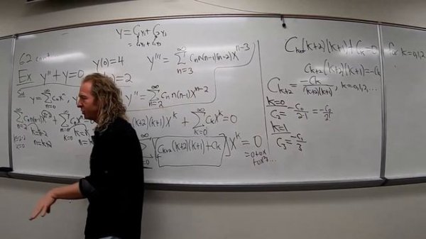 Solving a Differential Equation with Power Series: y'' + y = 0 with Initial Conditions