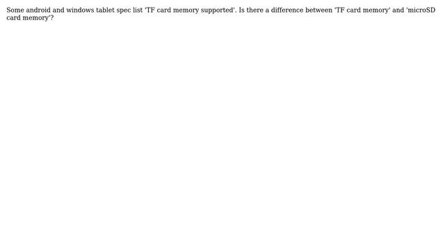 What is the difference between TF card memory and microSD card memory? смотреть онлайн