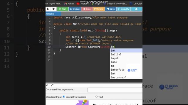 DECIMAL TO BINARY CONVERSION USING JAVA PROGRAMMING #JAVA #PROGRAMMING смотреть онлайн