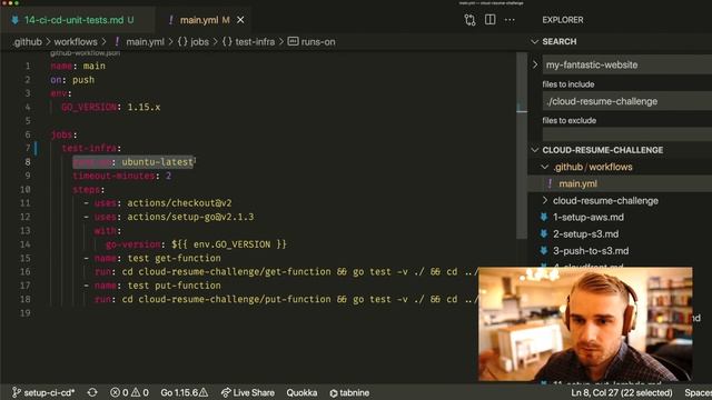 Unit Testing In Github Actions With Go - The Cloud Resume Challenge Series (Part 16) смотреть онлайн