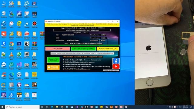 [FREE] Tool Fake iOS v1.6.6 by PK3M Active ICCID+ Backup ICCID , ActiveFile PasscodeBypass смотреть онлайн