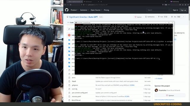 AutoGPT - Walkthrough the env file to understand what's happening | Unscripted Coding смотреть онлайн