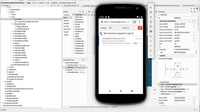 Android Java Firebase Demo Sign in with Email Link смотреть онлайн