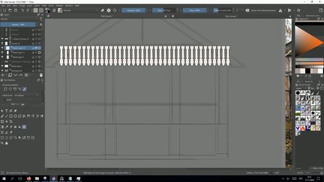 Клонирующий слой и клонирующий массив в редакторе Krita (clone layer and clones array in Krita) смотреть онлайн