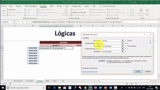 Novedades Excel 2019 - Función Cambiar смотреть онлайн