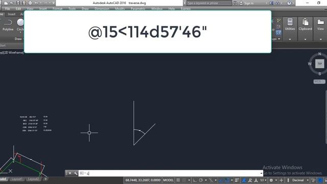How to Draw Traverse at Deg|Min|Sec Method in AutoCAD смотреть онлайн