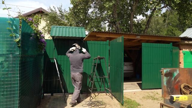 Установка козырька на калитку смотреть онлайн
