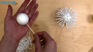 March 8! flowers for mom / CRAFT / ПОДЕЛКА 8 МАРТА ! Цветы из ватных палочек / творчество для детей