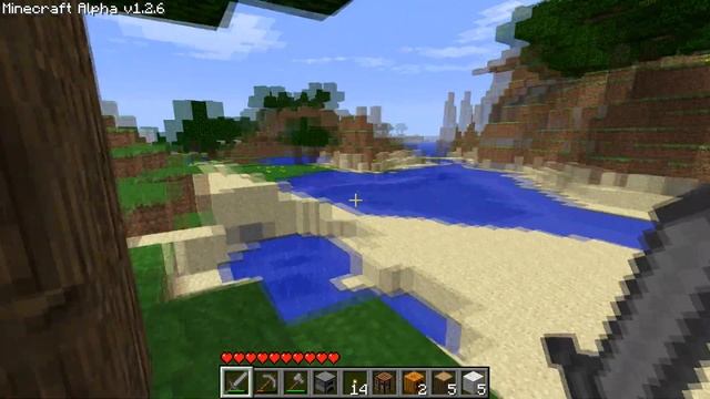 Выживание в альфа версии minecraft #1 - Знакомимся с миром смотреть онлайн