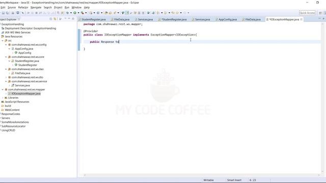 Chapter 21 Exception Handling using ExceptionMapper смотреть онлайн