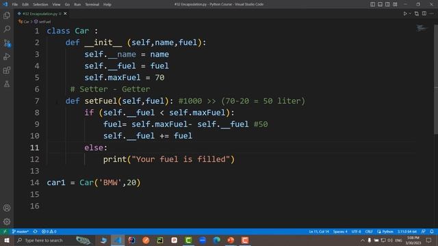Encapsulation - Lec 33 - Python Programming смотреть онлайн