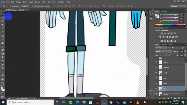 Creating Characters In Photoshop #20 | Create 2d Cartoon Animations In Urdu / Hindi смотреть онлайн